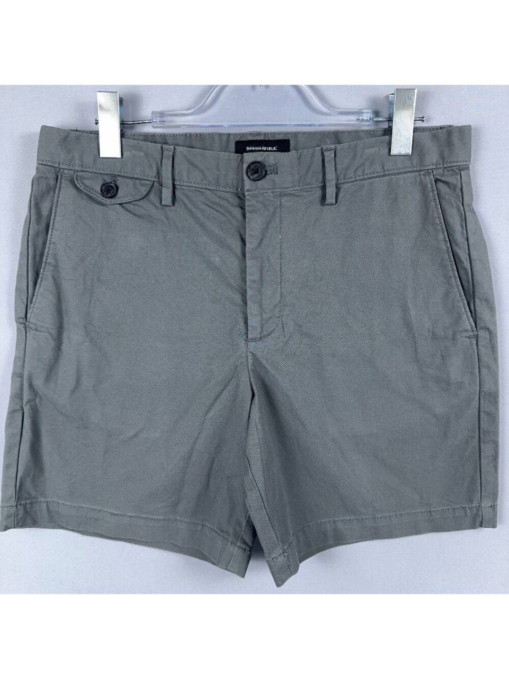 Banana Republic Bermua Chino Shorts Size 33 Gray Slim Fit